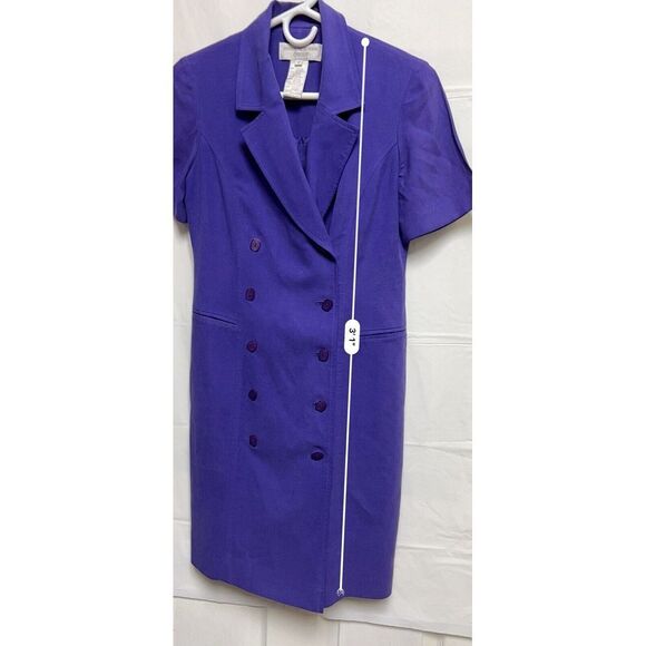 BPR) Jones New York Double Breasted Short Sleeve Blazer Dress Size 4 Small - Picture 4 of 7